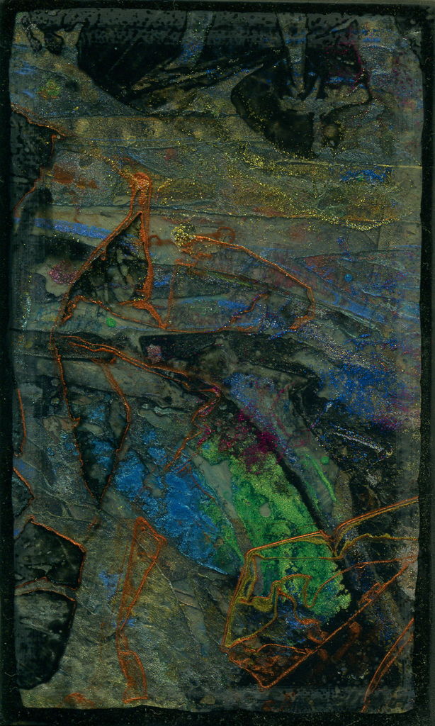 Acrylic and Lacquer on Wood 3in x 5in - 2004